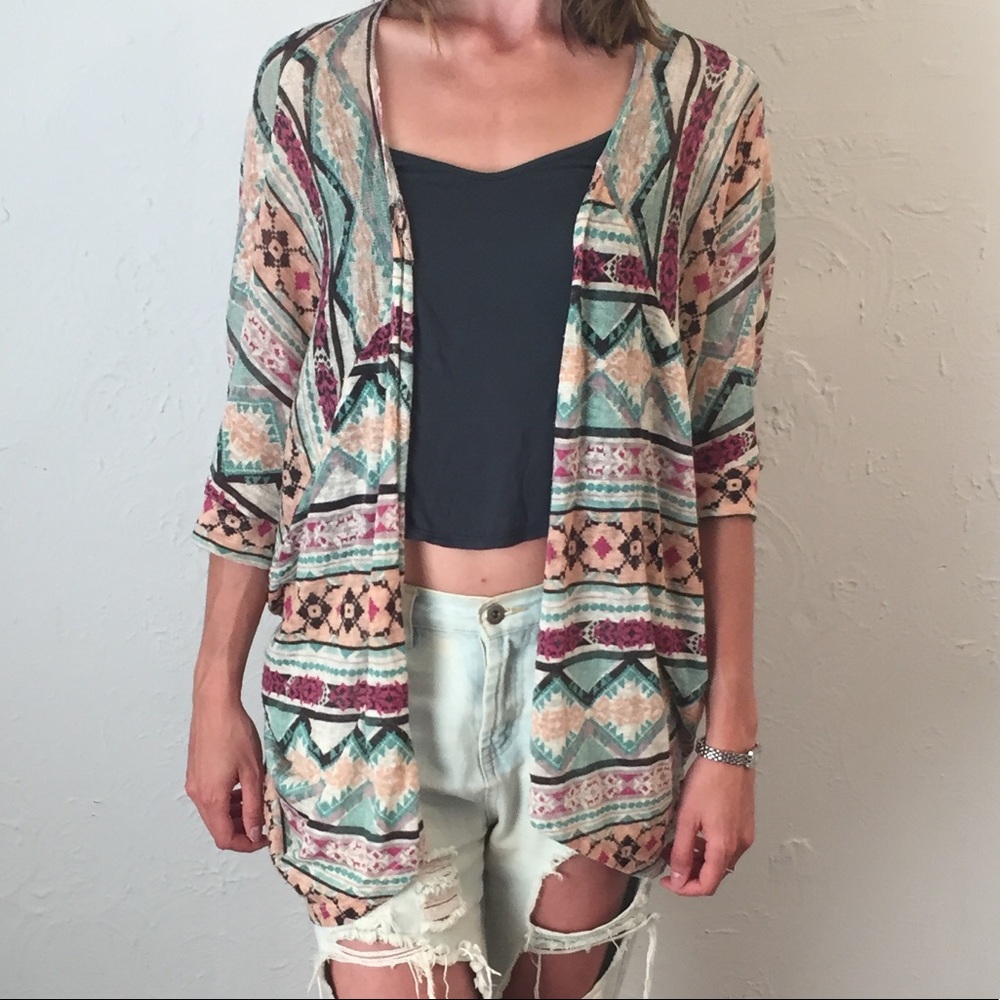 Open cotton sweater
